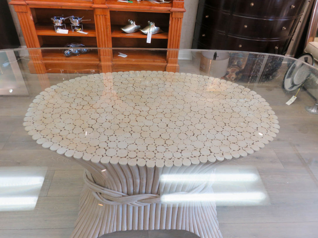 Glass Topped Dining Table