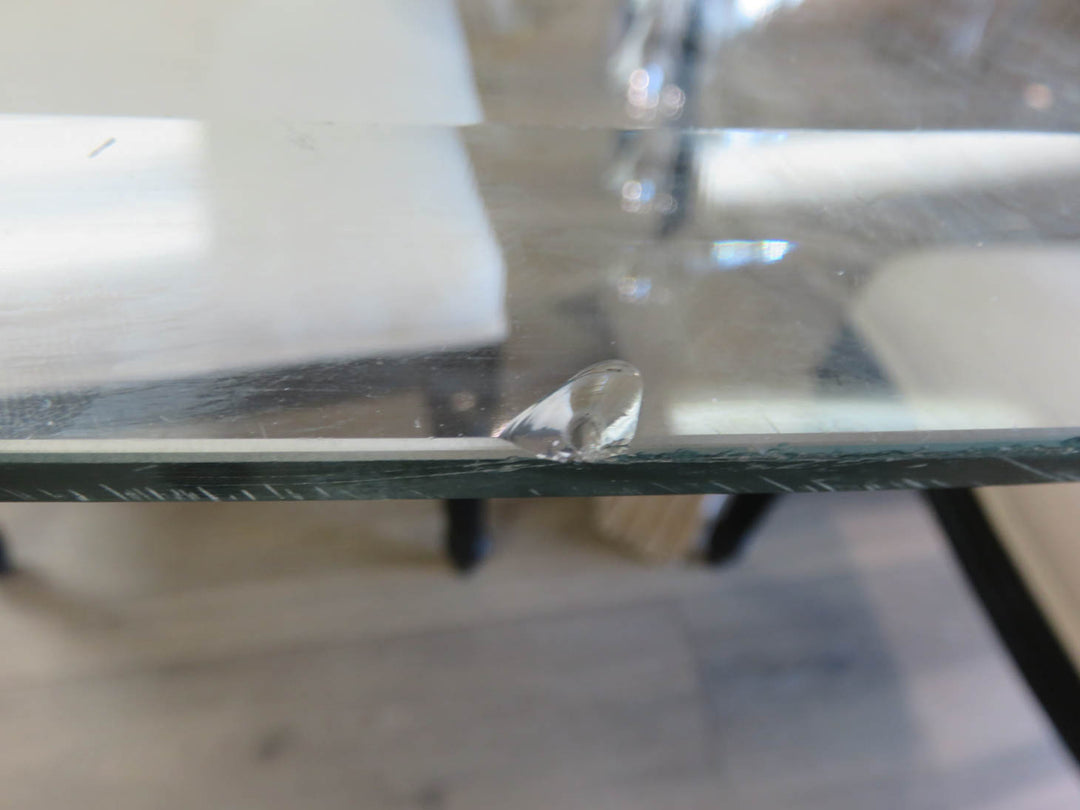 Glass Topped Dining Table