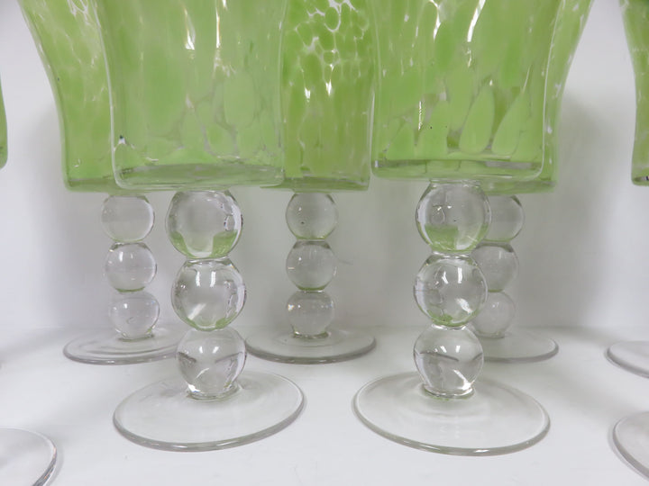 Art Glass Goblet Set