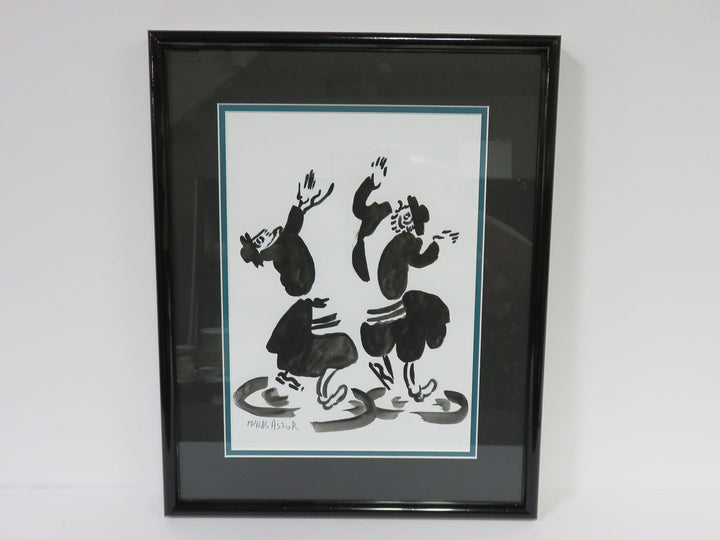 Dancing Rabbi Original Drawing