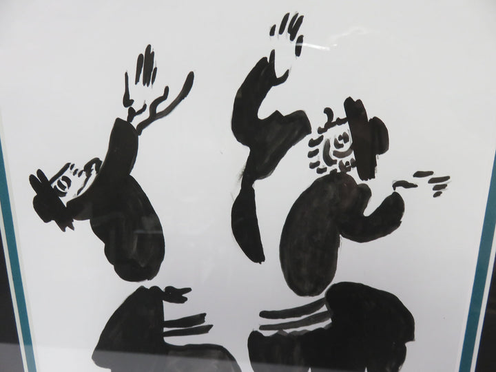 Dancing Rabbi Original Drawing