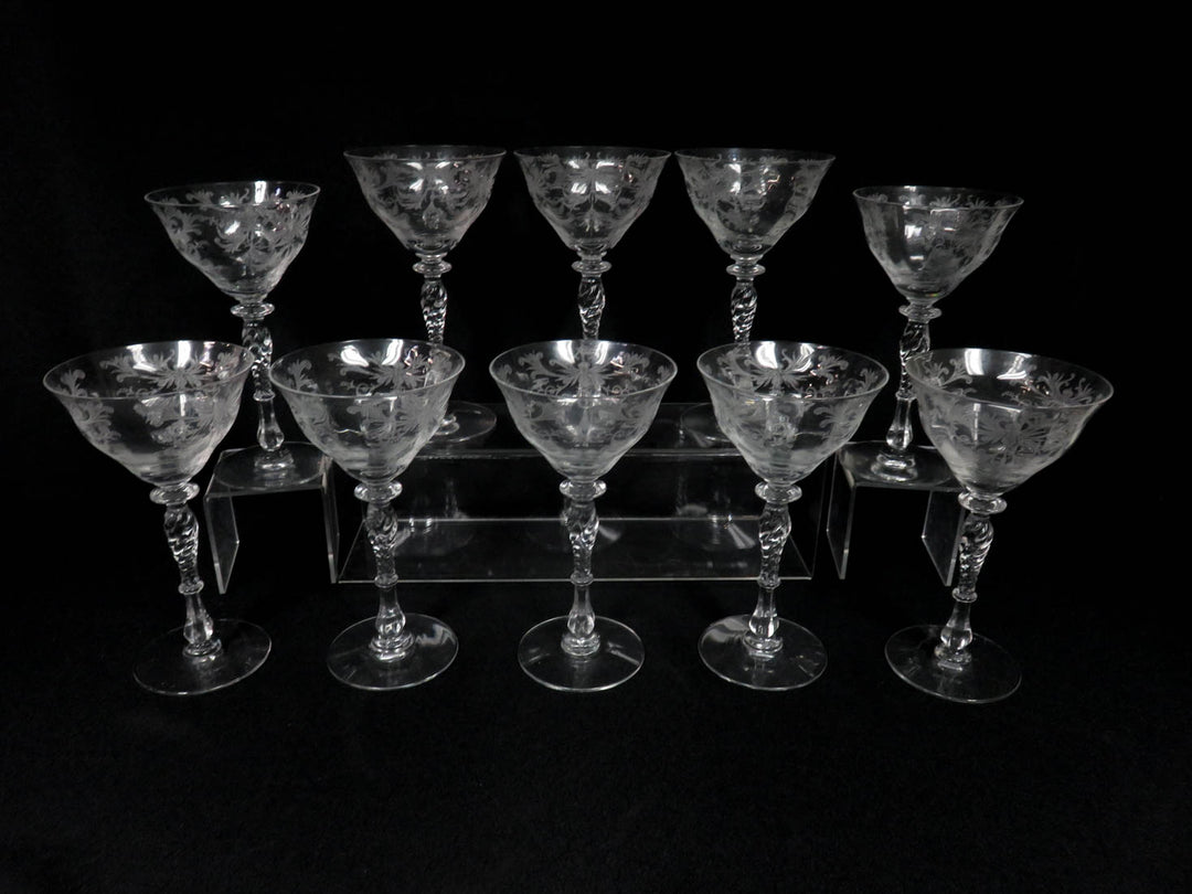 Vintage Tiffin Champagne Coupes
