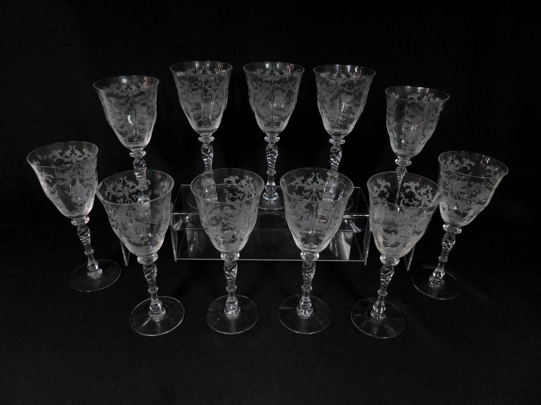 Vintage Tiffin Wine Glass Set