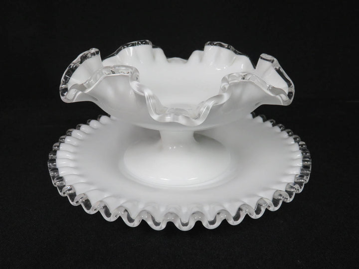 Fenton Compote with Underplate