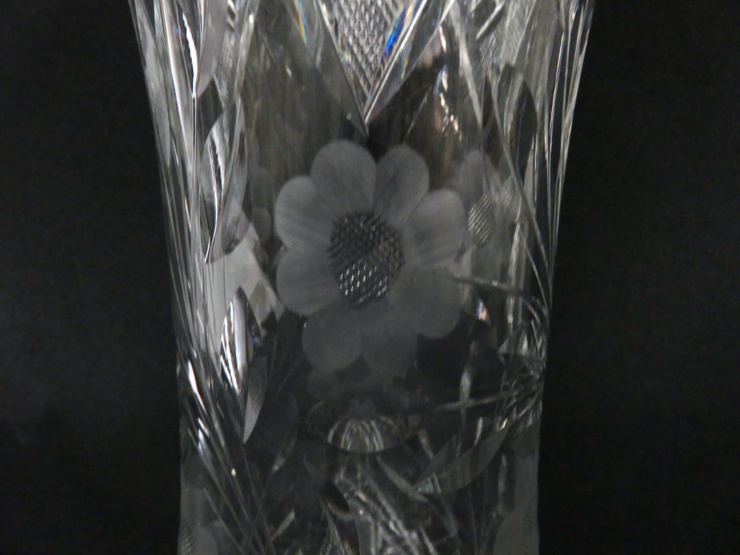 Tall Crystal Vase