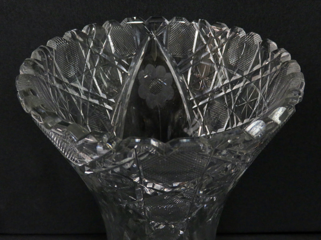 Tall Crystal Vase
