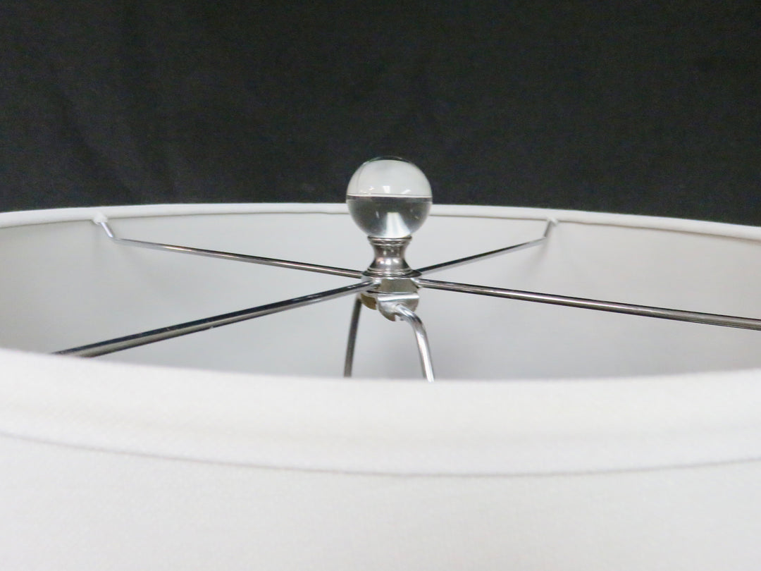 Grey Open Weave Table Lamp