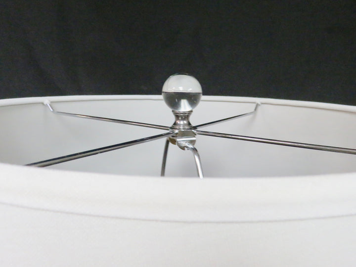 Grey Open Weave Table Lamp