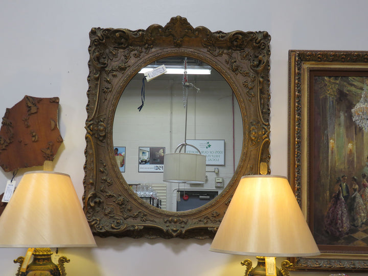 Antique Carved Gold Famed Mirror