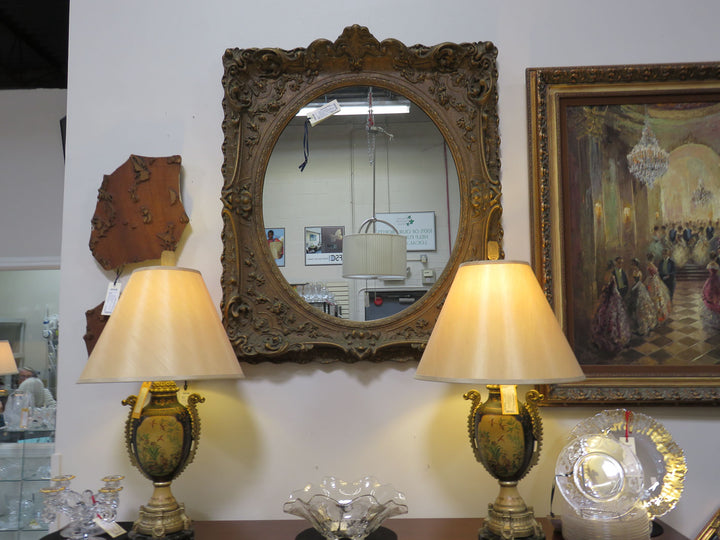 Antique Carved Gold Famed Mirror