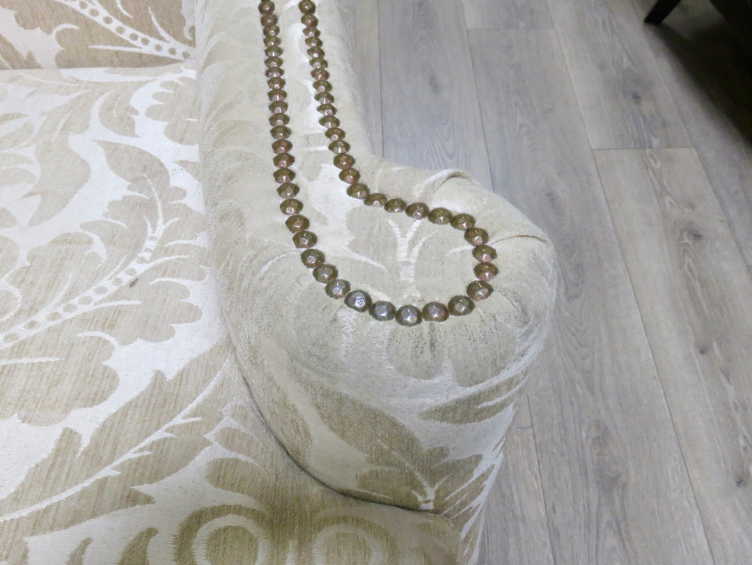 Gold Damask Arm Chair