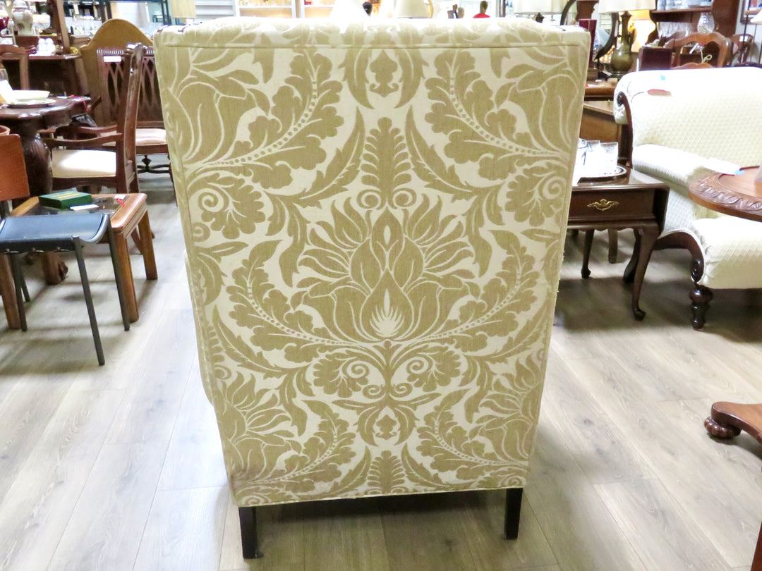 Gold Damask Arm Chair