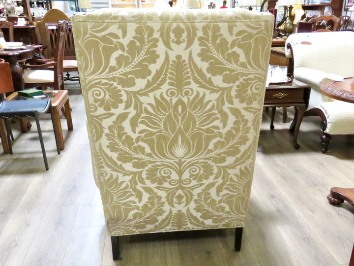 Gold Damask Arm Chair