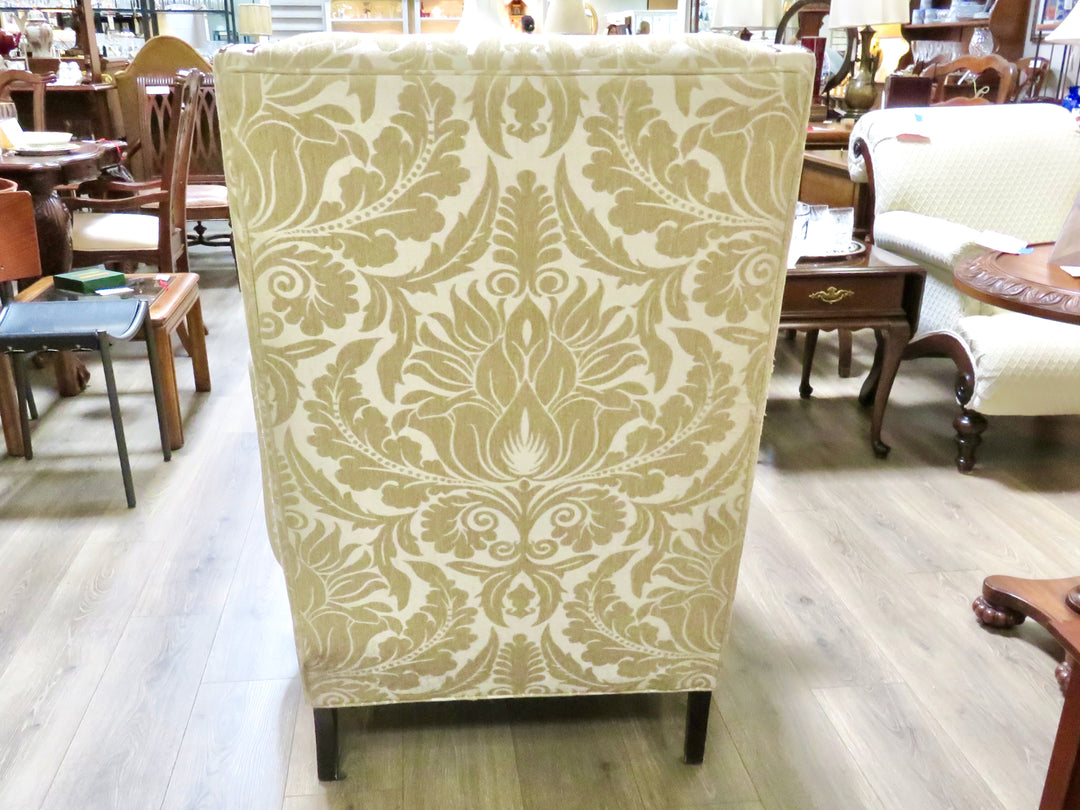 Gold Damask Arm Chair