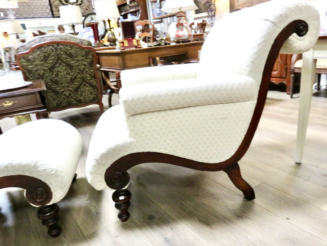 Drexel Heritage Chair & Ottoman