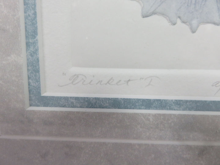 Signed Conch Shell Art
