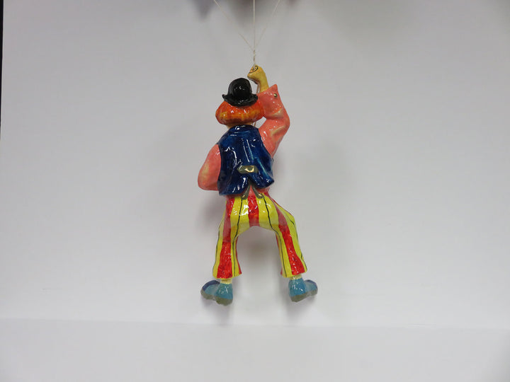 Hanging Folk Art Multicolor Clown