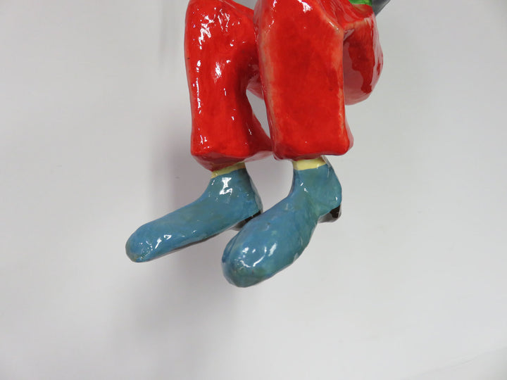 Hanging Folk Art Multicolor Clown