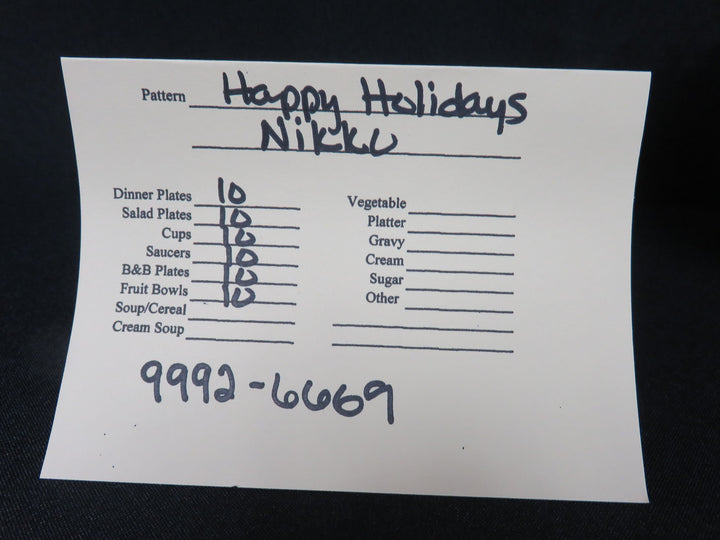 Nikko Happy Holidays Dish Set