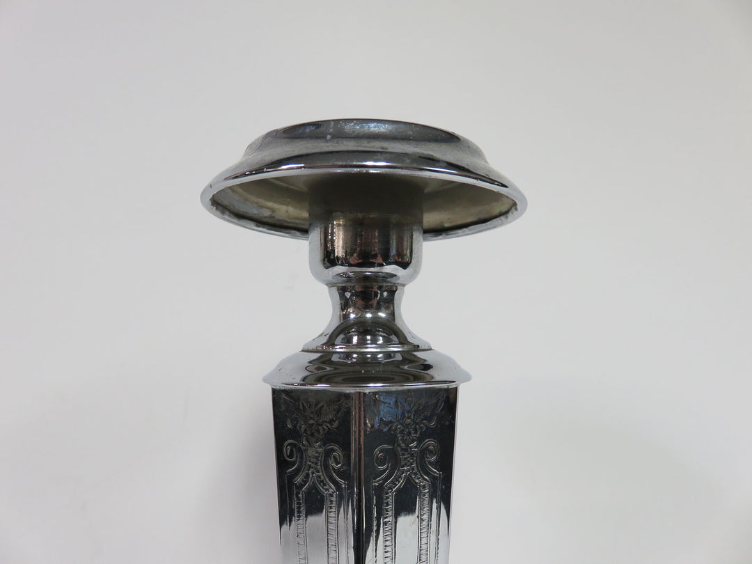 Vintage Chromium Candlesticks