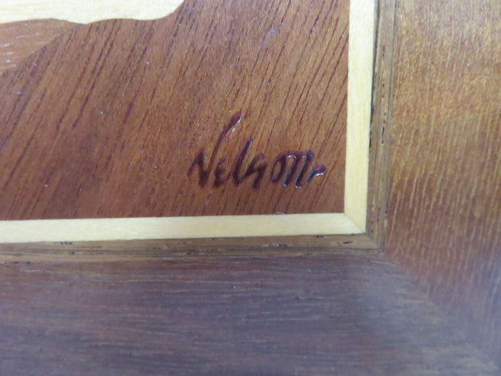 Wood Marquetry Nautical Scene