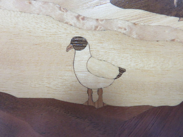 Wood Marquetry Nautical Scene