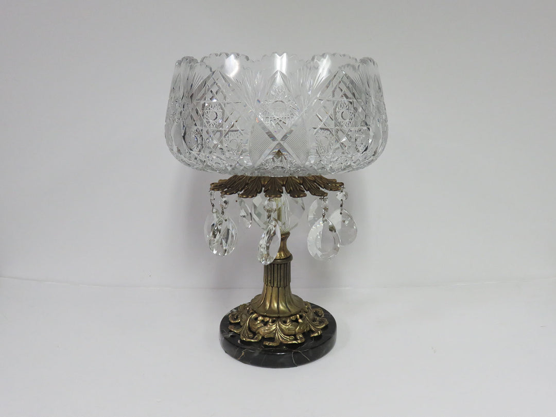 Ornate Pedestal Centerpiece with Prisms