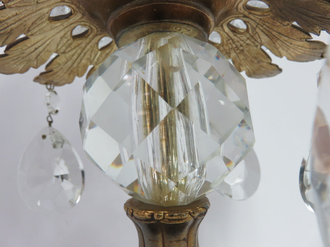 Ornate Pedestal Centerpiece with Prisms