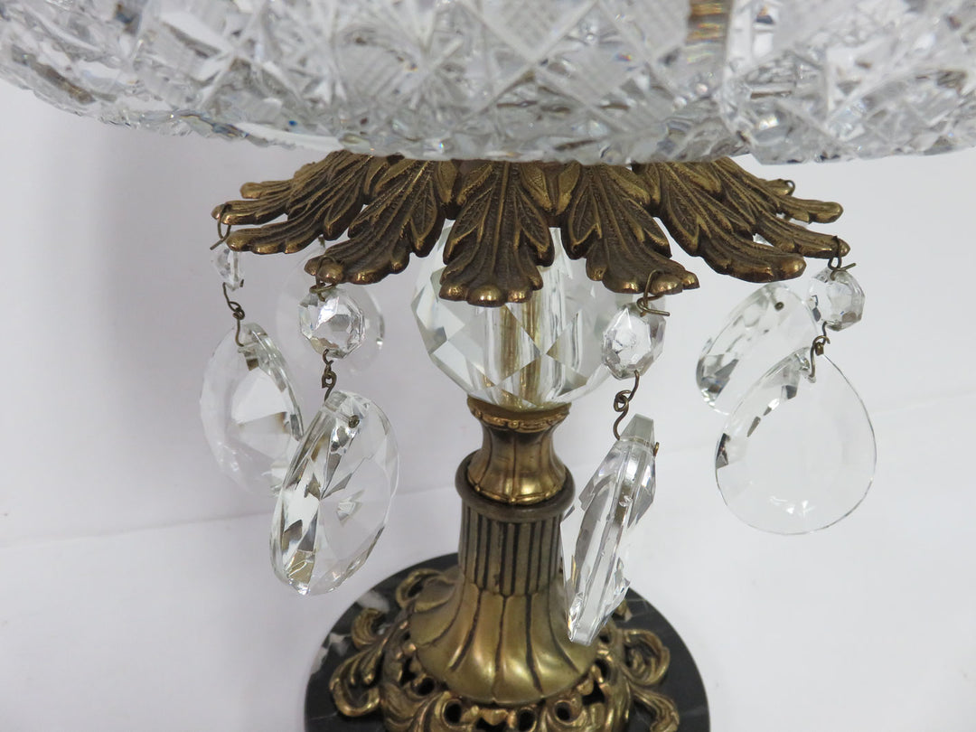 Ornate Pedestal Centerpiece with Prisms
