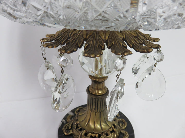 Ornate Pedestal Centerpiece with Prisms
