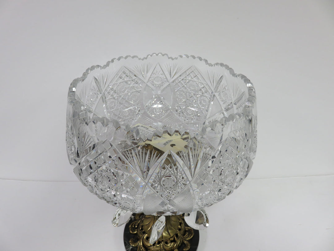 Ornate Pedestal Centerpiece with Prisms