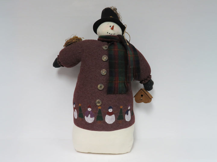 Snowman in Felt Coat