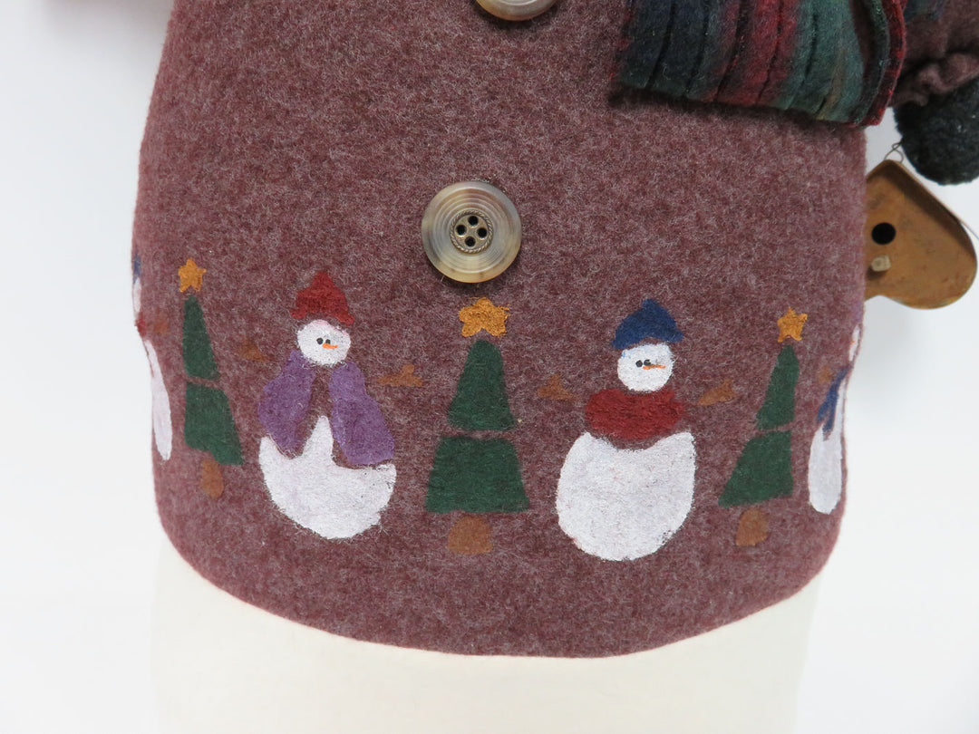 Snowman in Felt Coat