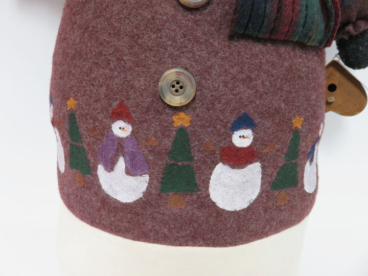 Snowman in Felt Coat
