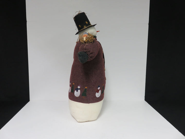 Snowman in Felt Coat