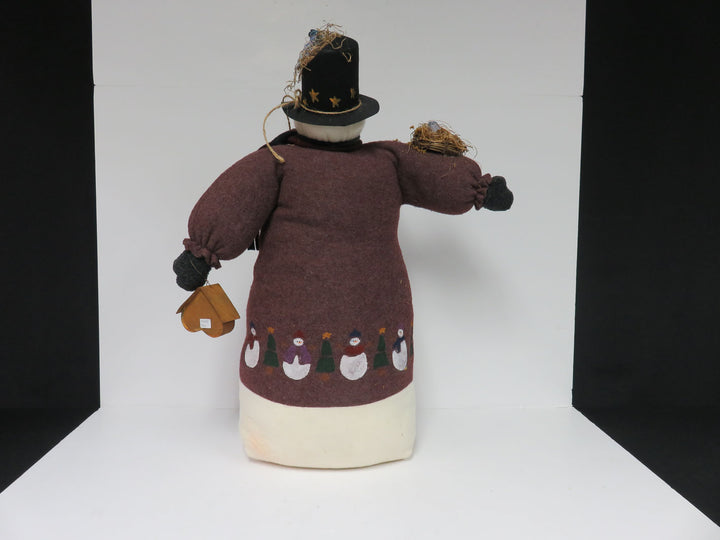 Snowman in Felt Coat
