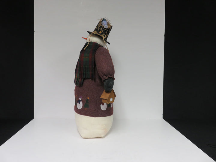 Snowman in Felt Coat