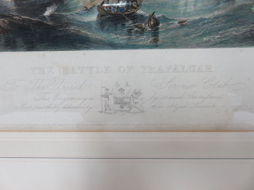 "The Battle of Trafalgar" Antique Print
