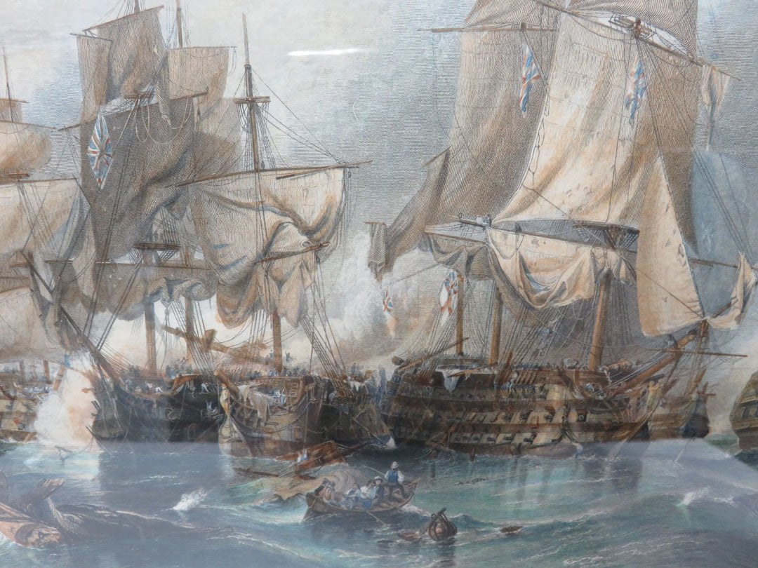 "The Battle of Trafalgar" Antique Print