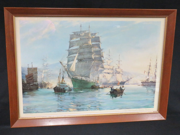Tall Ships in Harbor Print