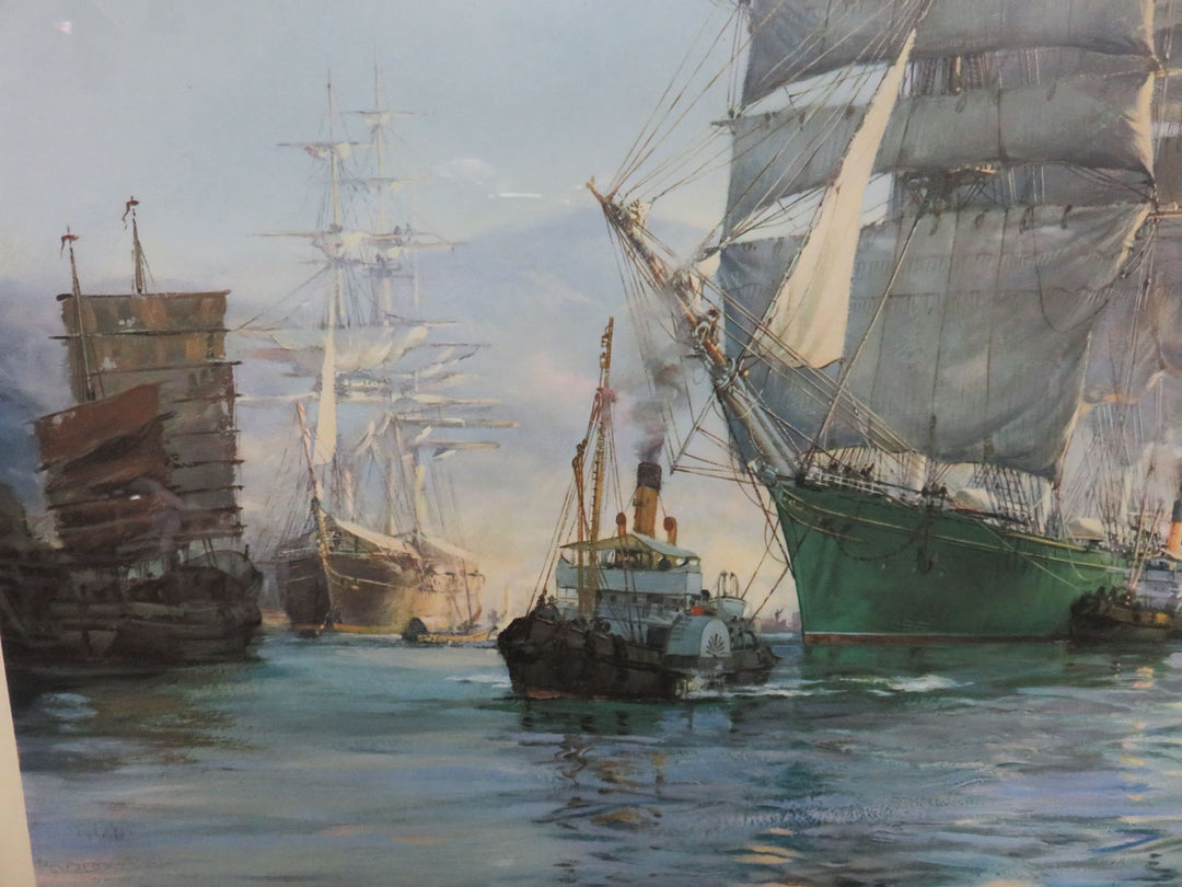 Tall Ships in Harbor Print