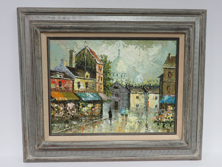 Original Paris Street Scene Oil Painting