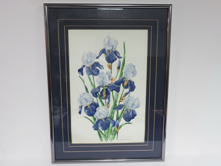 Original Watercolor Painting of Irises