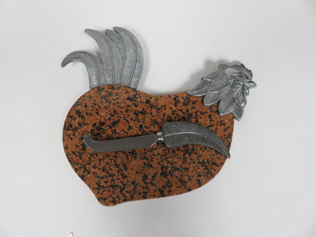 Lenox Rooster Cheeseboard with Knife