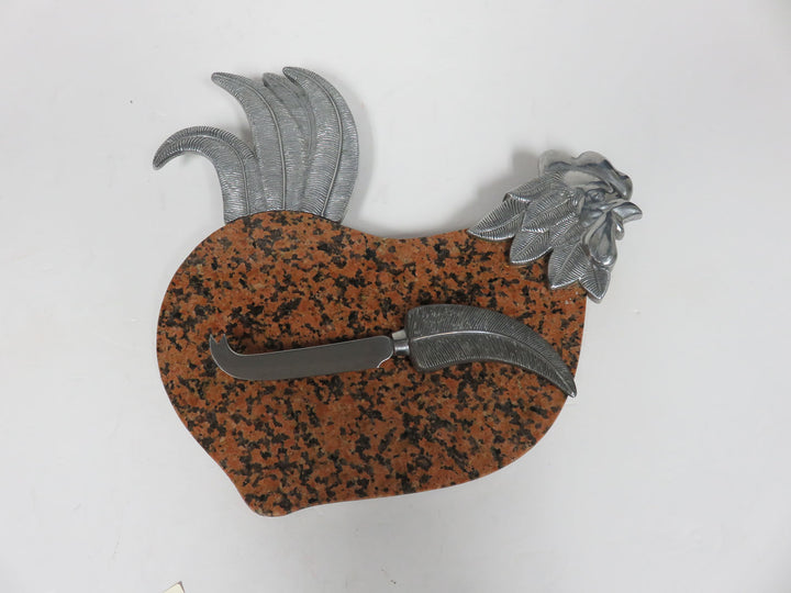 Lenox Rooster Cheeseboard with Knife