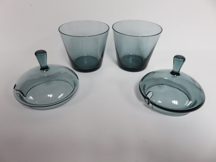 Smokey Grey Glass Jars