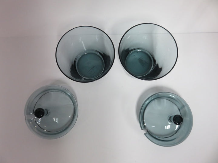 Smokey Grey Glass Jars