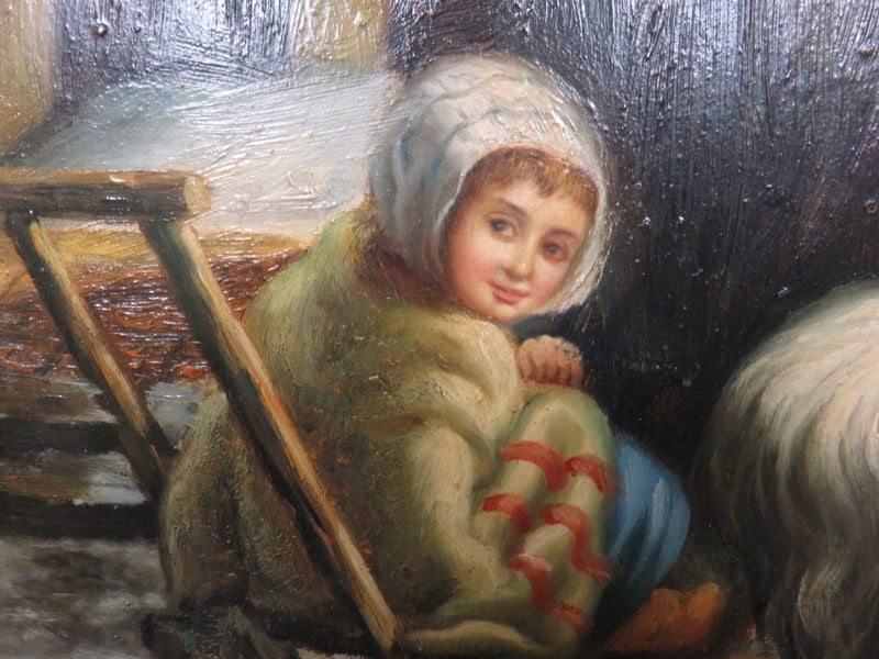 Nostalgic Sled Scene Print