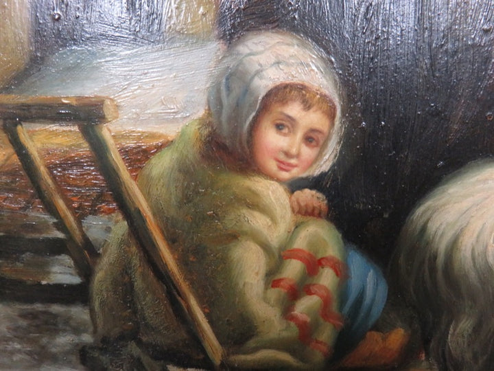 Nostalgic Sled Scene Print