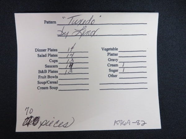 Lenox "Tuxedo" China Set